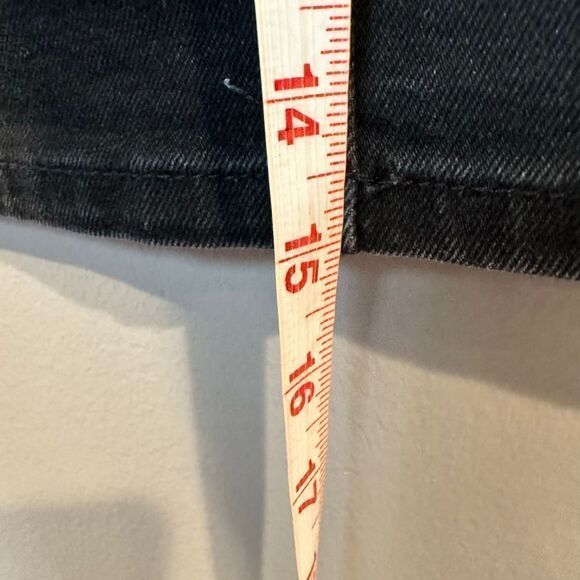 Calvin Klein Black Denim Mini Skirt M Stretch - Picture 8 of 10